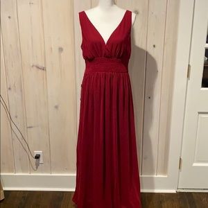 Ever pretty burgundy bridesmaids dress